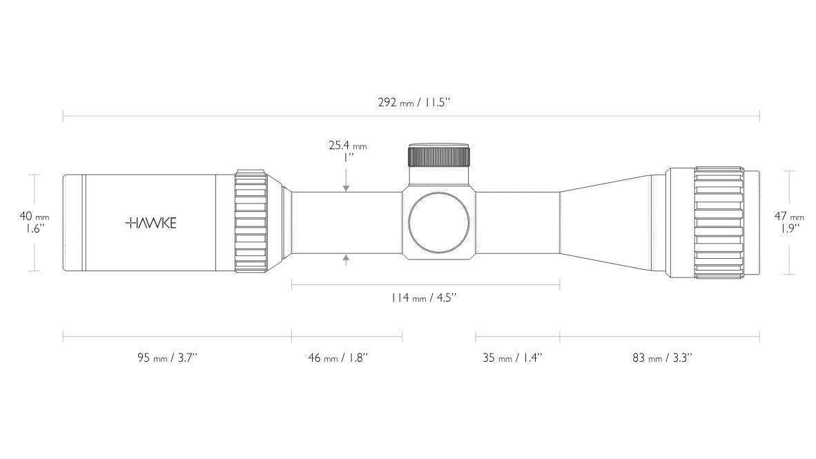 Hawke Vantage 2-7x32 AO - Mil Dot