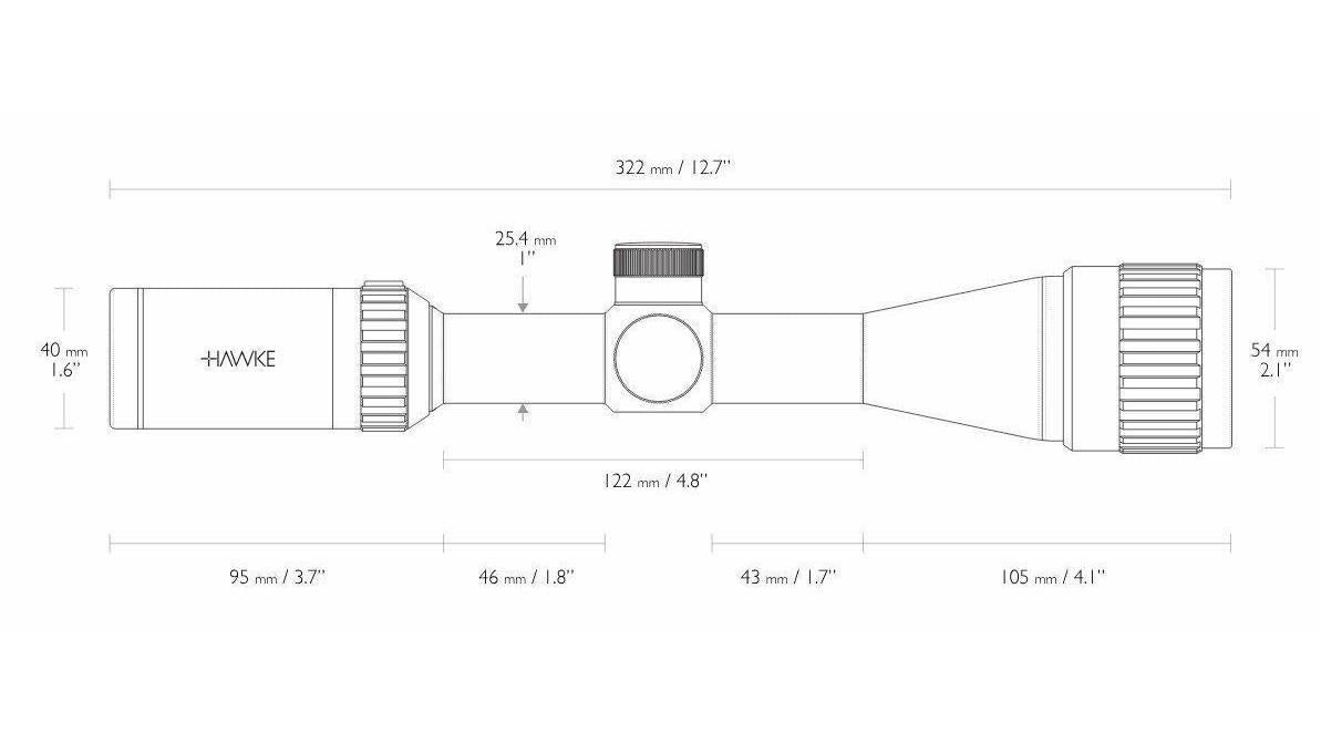 Hawke Vantage 3-9x40 AO - Mil Dot