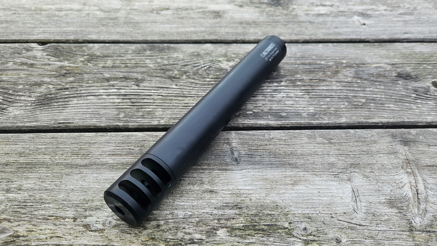 Schalldämpfer mit Mündungsbremse - 4,5mm/.177 bis 9mm/.35
