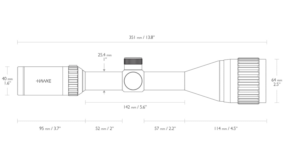 Hawke Vantage 3-9x50 AO - Mil Dot