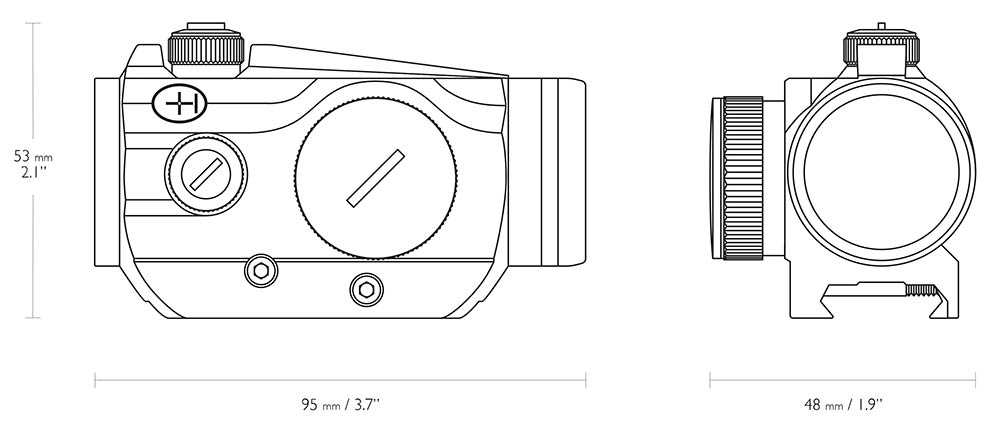 Hawke Vantage Point Sight 1x25 - Für 22mm Weaver
