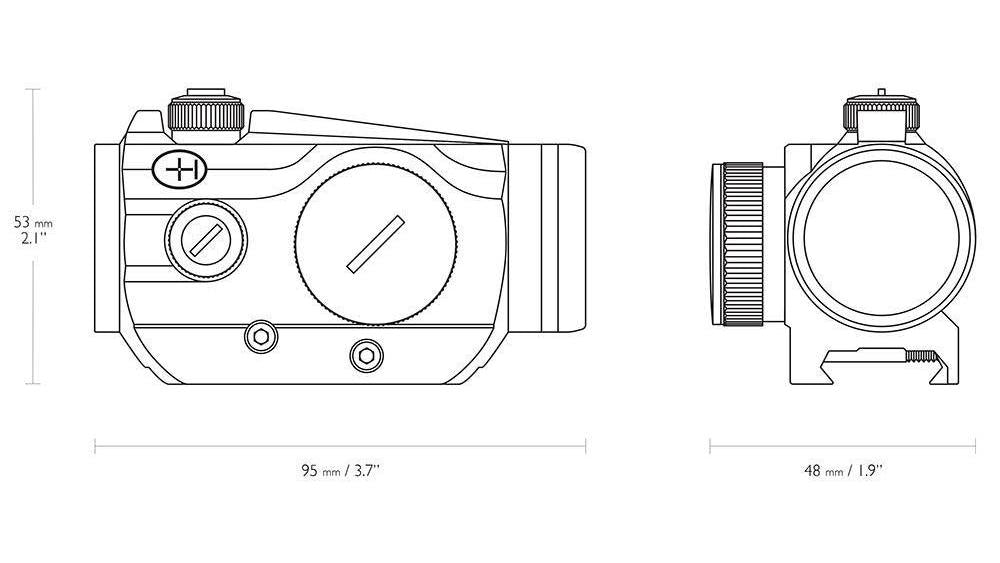 Hawke Vantage Point Sight 1x25 - Für 22mm Weaver